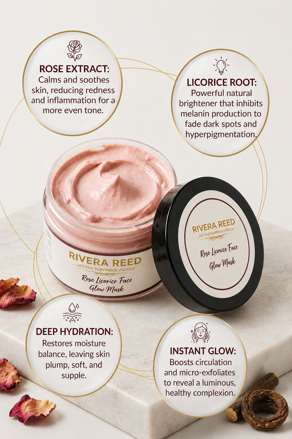 Rose Licorice Face Glow Mask